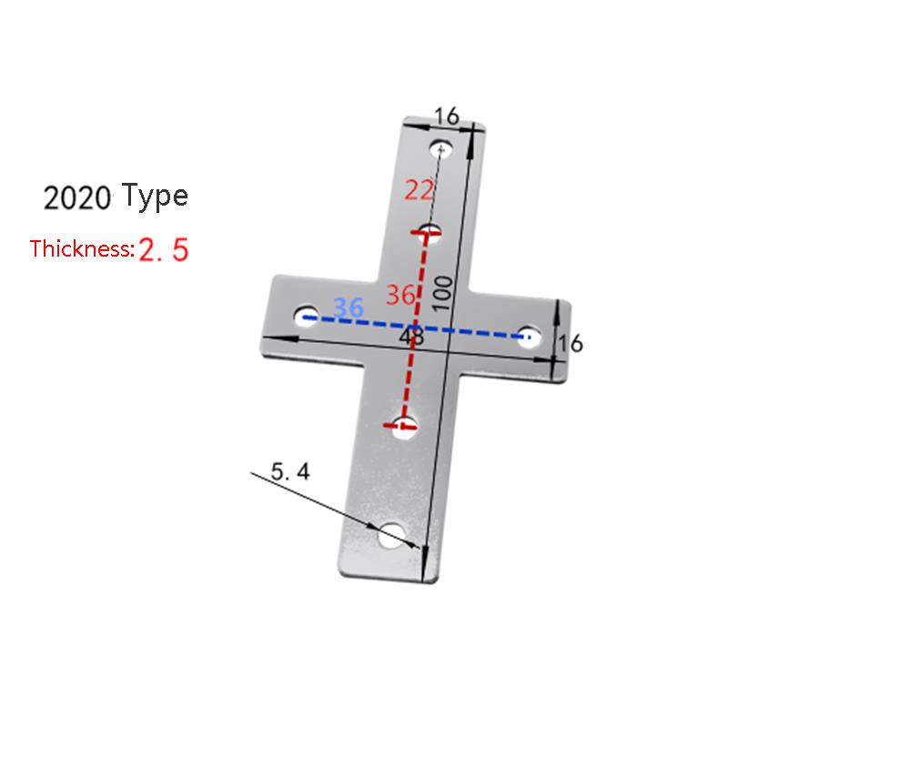 Machifit-202030304040-Industrial-Aluminum-Extrusions-Cross-Connector-Carbon-Steel-Nickel-Plating-1496667-4