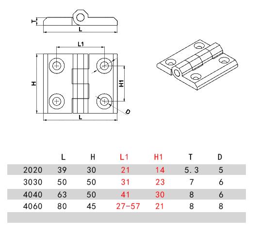 Machifit-3030-Aluminum-Profile-Accessory-Zinc-Alloy-Hinge-for-3030-Aluminum-Profile-Extrusion-Frame-1241744-1