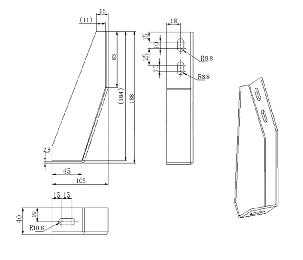 Machifit-4040-Industrial-Aluminum-Extrusions-Right-Angle-Inclined-Bracket-Connector-Reinforced-Black-1494878-10