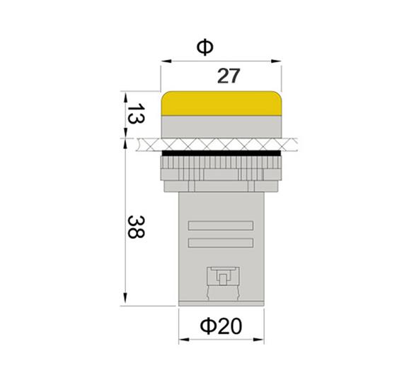 Machifit-AD16-22DS-AC220V-22mm-Indicator-Signal-Light-Lamp-Panel-Mount-LED-Power-Indicator-1261261-1