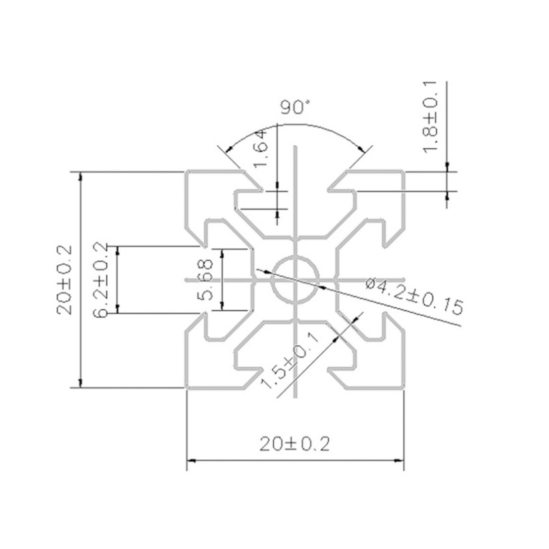 Machifit-Black-2020-V-Slot-Aluminum-Profile-Extrusion-Frame-100-1000mm-for-CNC-Laser-Engraving-Machi-1956252-3