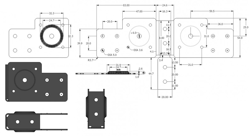 Machifit-V-Slot-Linear-Actuator-End-Mount-Nema17-Motor-End-Mount-Plate-for-2040-Aluminum-Extrusions--1528276-10