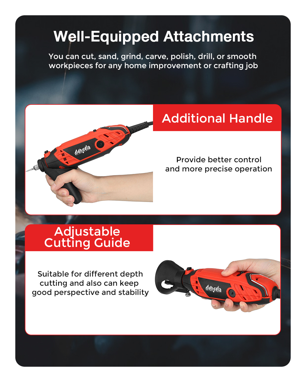 Mensela-RT-W1-130W-Rotary-Tool-Kit-Electric-Drill-Mini-Grinder-Variable-Speed-with-200pcs-Accessorie-1901161-8