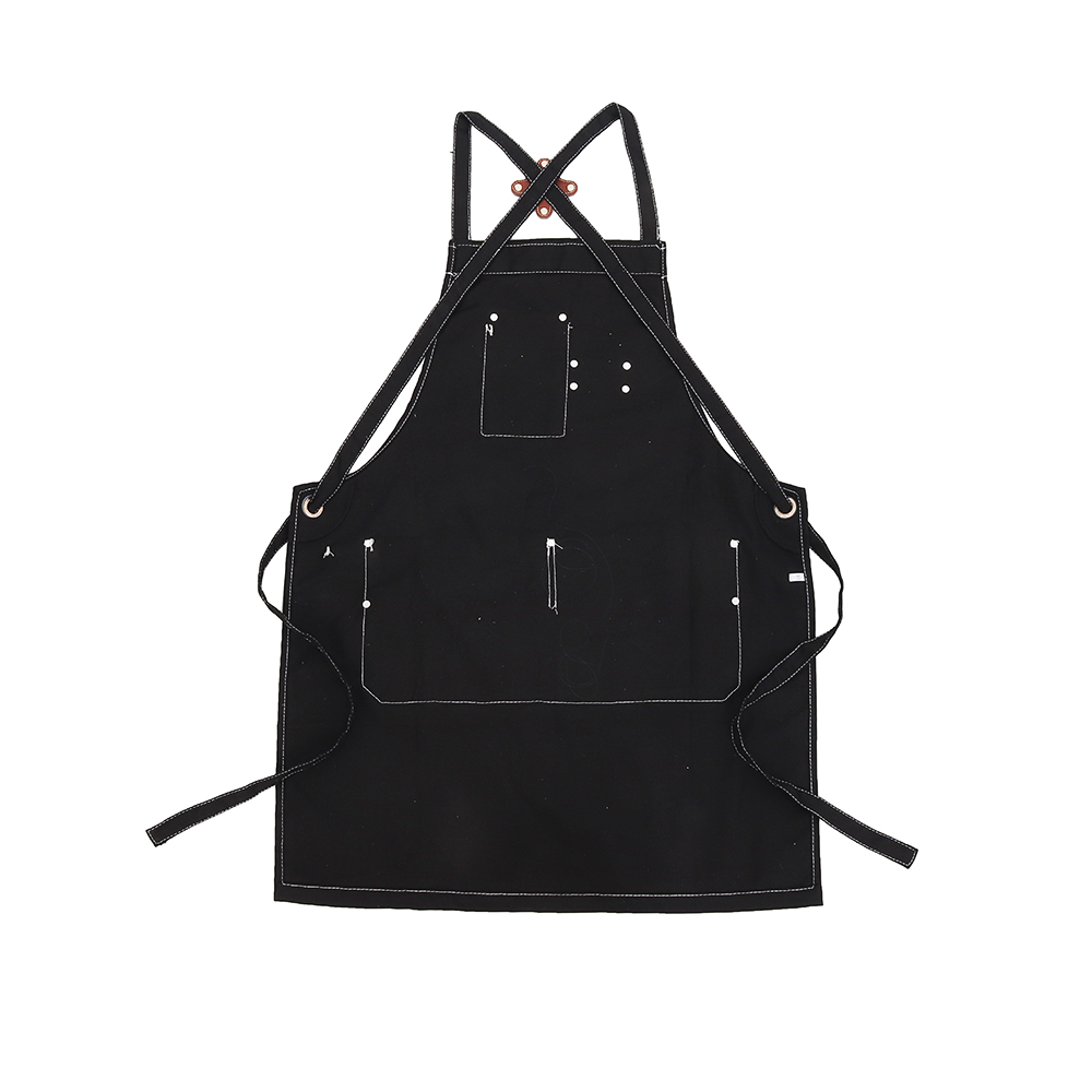 Multi-pocket-Denim-Work-Apron-Washable-Dust-proof-Apron-For-Craftsman-Carpenter-Mason-1774535-3