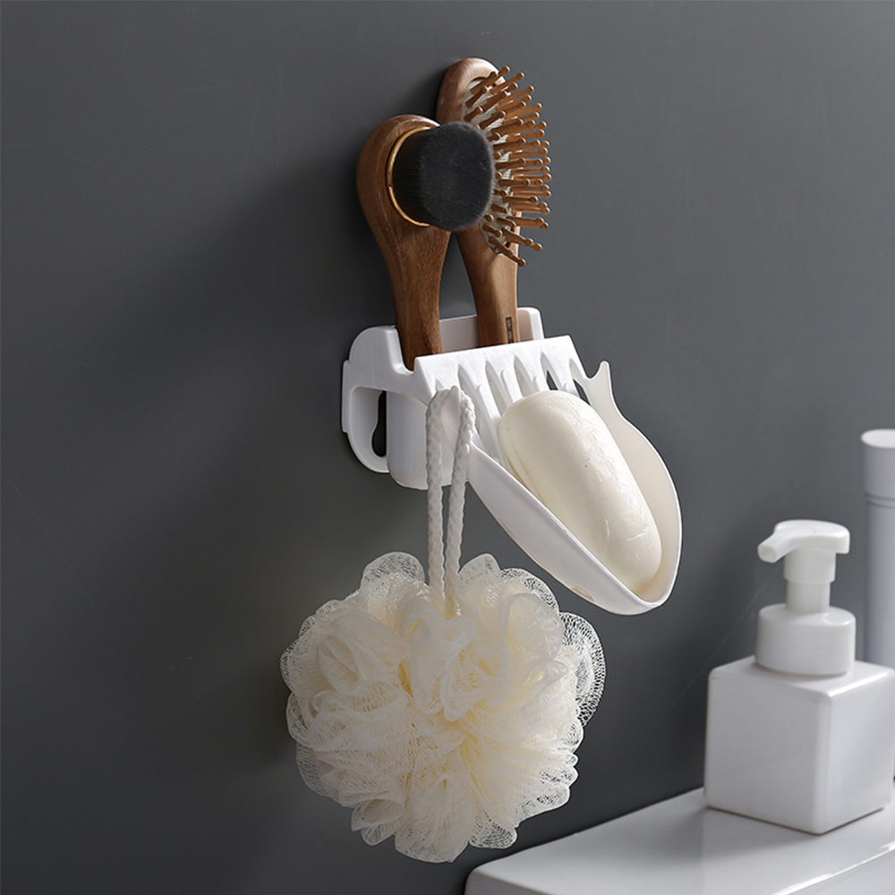 Non-Perforated-Double-Layer-Soap-Box-Strong-Non-Stick-Paste-Bathroom-Drain-Toilet-Wall-Mounted-Soap--1606095-2
