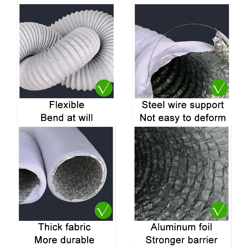 PVC-Aluminum-Foil-Double-layer-Smoke-Tube-Flexible-Exhaust-Hole-Telescopic-Hose-1722844-3