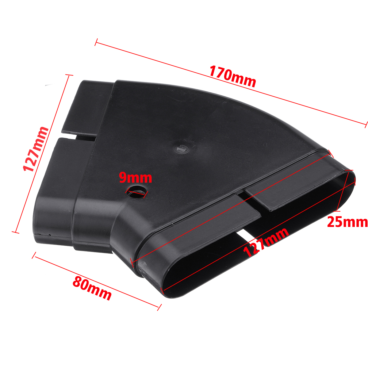 PVC-Ventilation-System-Environmental-Protection-45deg-Flat-Bent-Connector-PVC-Tube-132x30mm-1544944-4