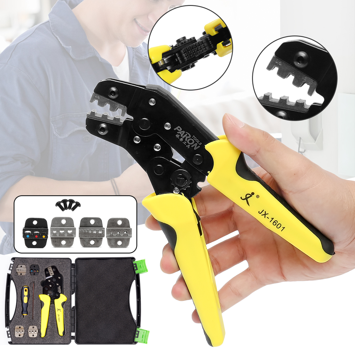 Paronreg-JX-D5-Multifunctional-Ratchet-Crimping-Tool-Wire-Strippers-Terminals-Pliers-Kit-1175357-1