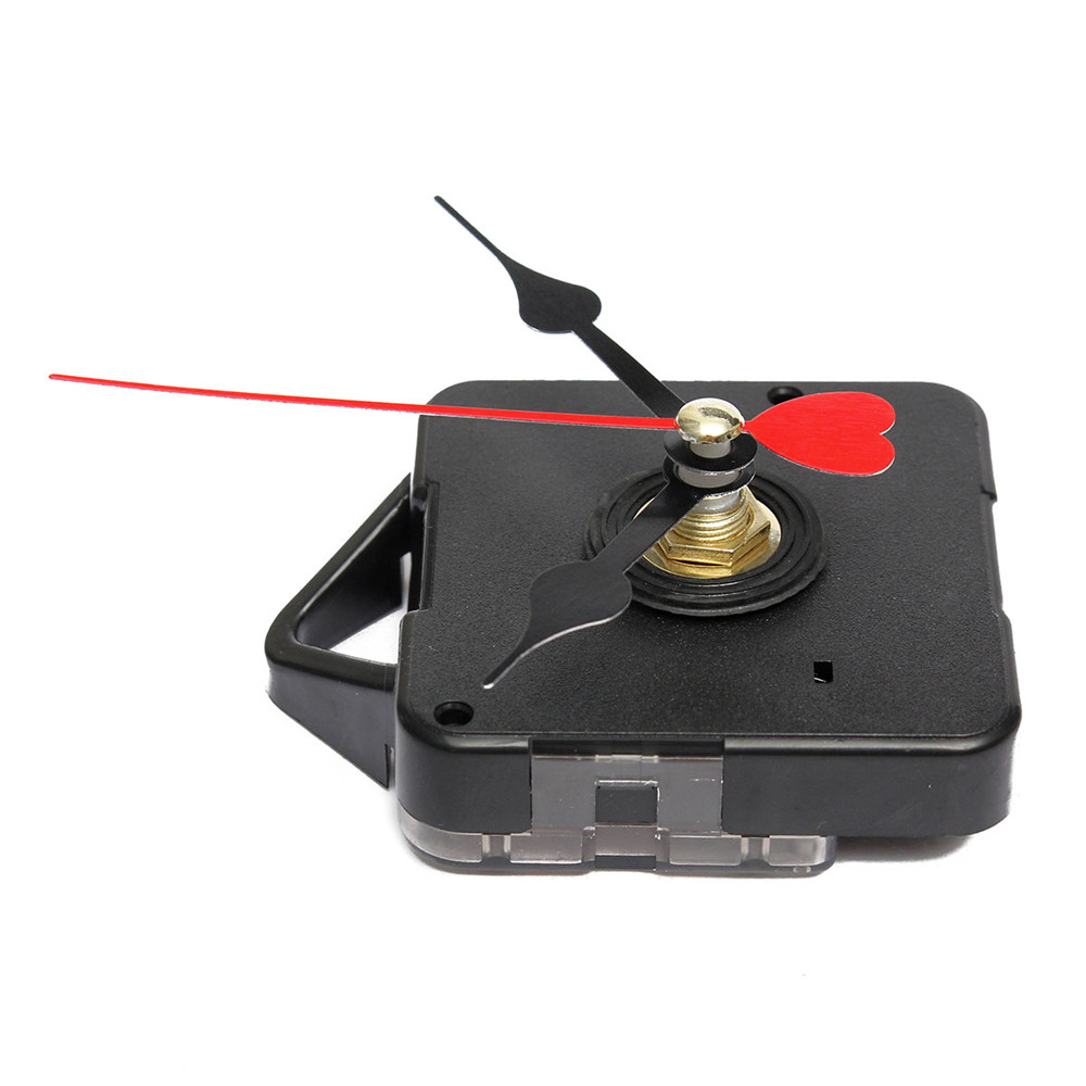 Quartz-Clock-Wall-Movement-Mechanism-Black-Red-Hearts-Hand-Repair-Part-Kit-DIY-1304962-3