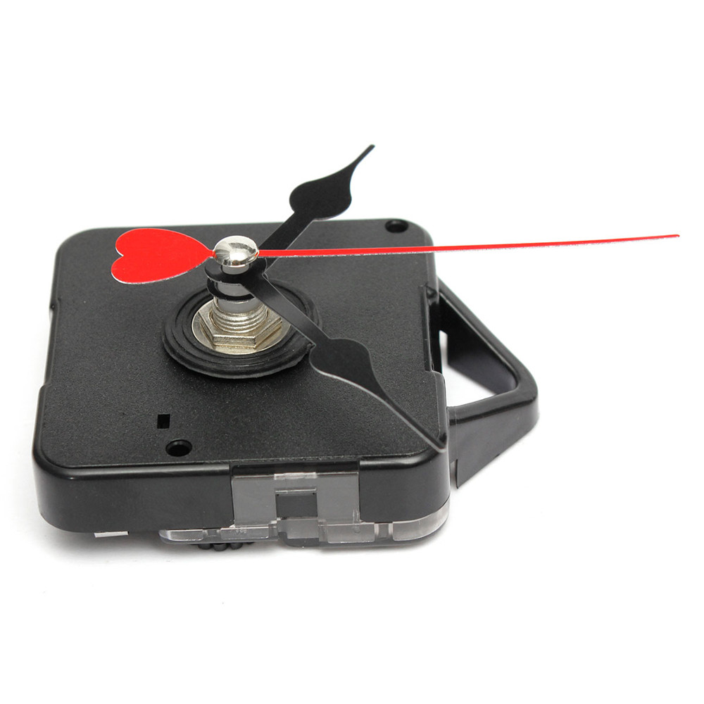 Quartz-Clock-Wall-Movement-Mechanism-Black-Red-Hearts-Hand-Repair-Part-Kit-DIY-1304962-4