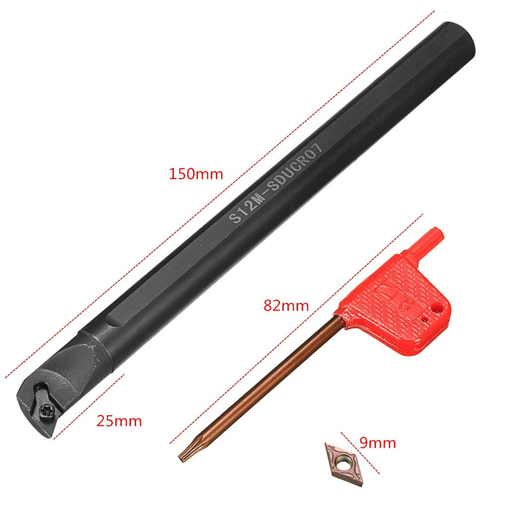 S12M-SDUCR07-12x150mm-Internal-Turning-Tool-Holder-Boring-Bar-with-DCMT0702-Insert-and-Wrench-1058750-3