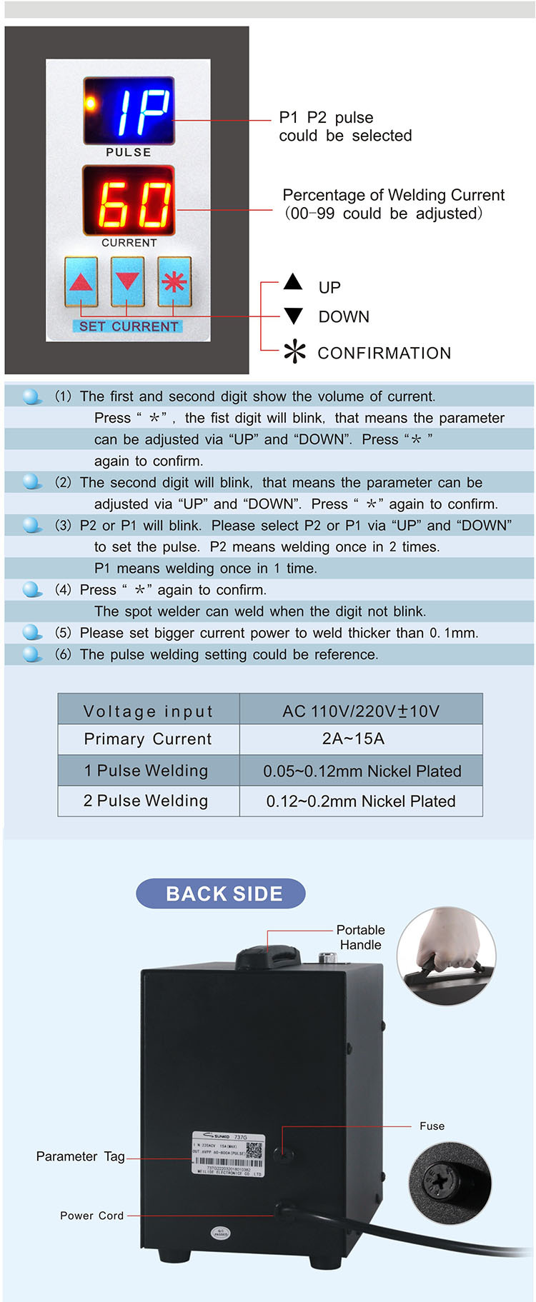 SUNKKO-737G-110V-Battery-Spot-Welding-Hand-Held-Welding-Machine-with-Pulse--Current-Display-1348827-6