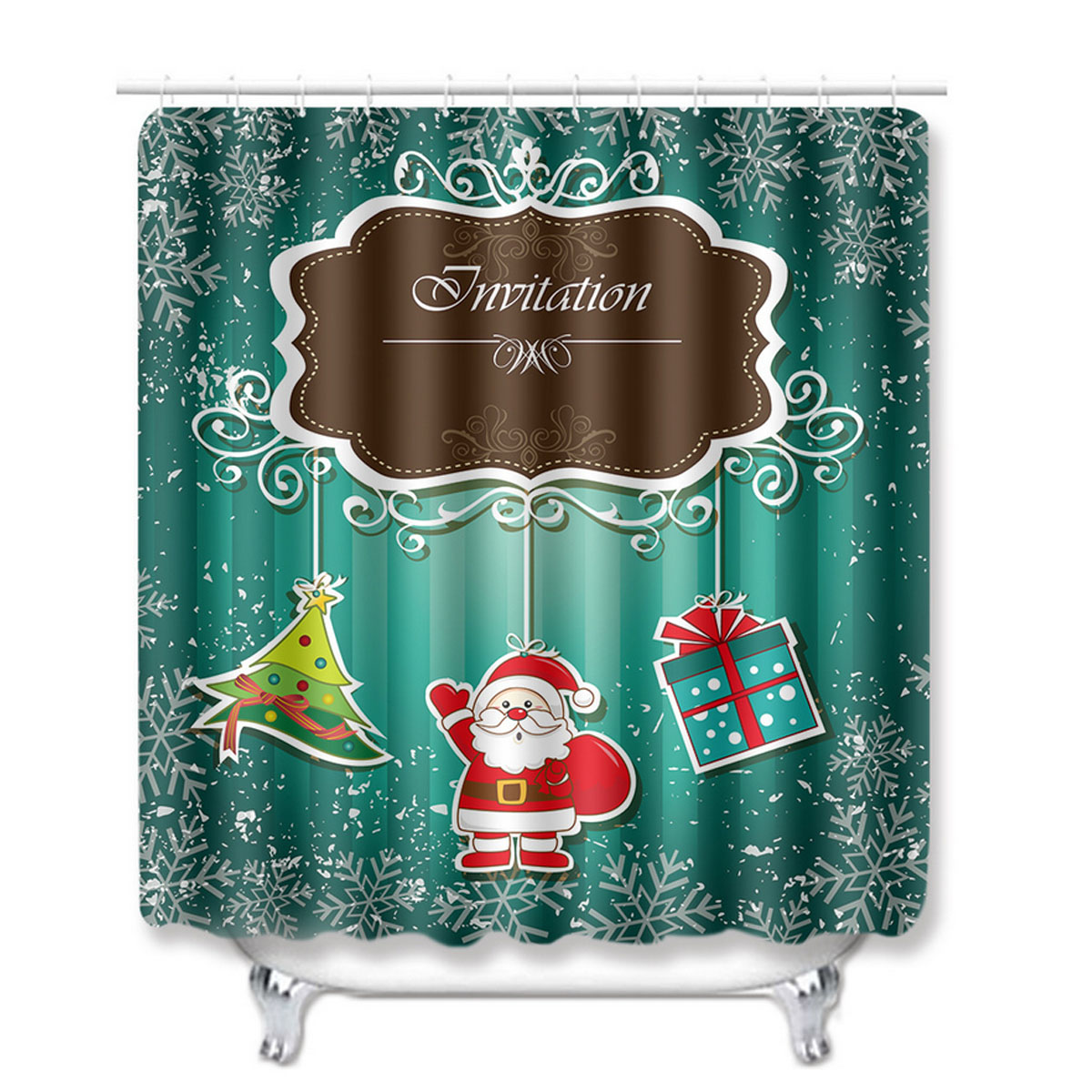 Santa-Claus-Christmas-Fabric-Shower-Curtain-Set-Bathroom-Mat-Toilet-Cover-1591263-3