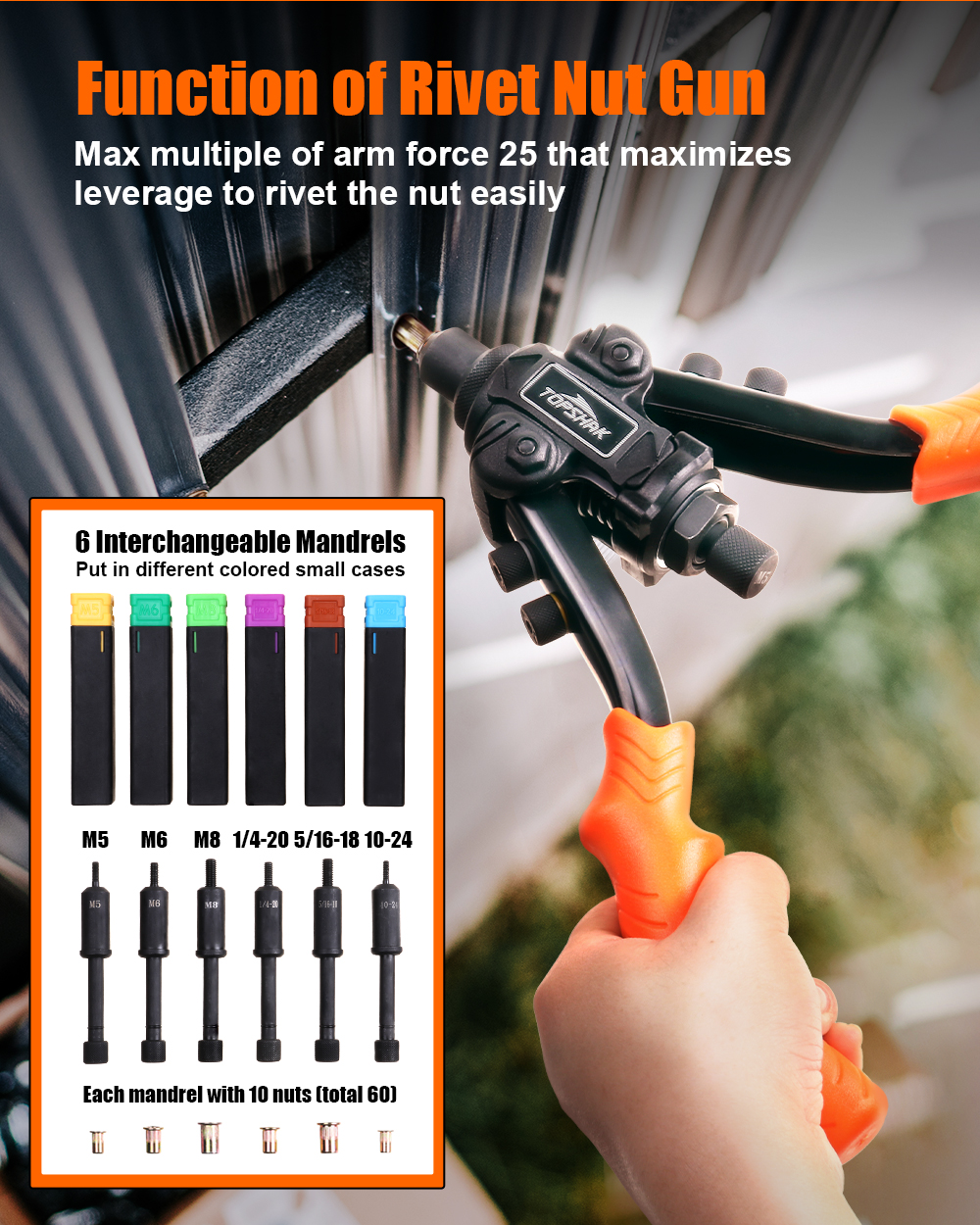 TOPSHAK-RG3-Hand-Nut-Riveter-Complete--3-in-1-Types-of-Tasks-with-Extremely-Labor-Saving-1913023-2