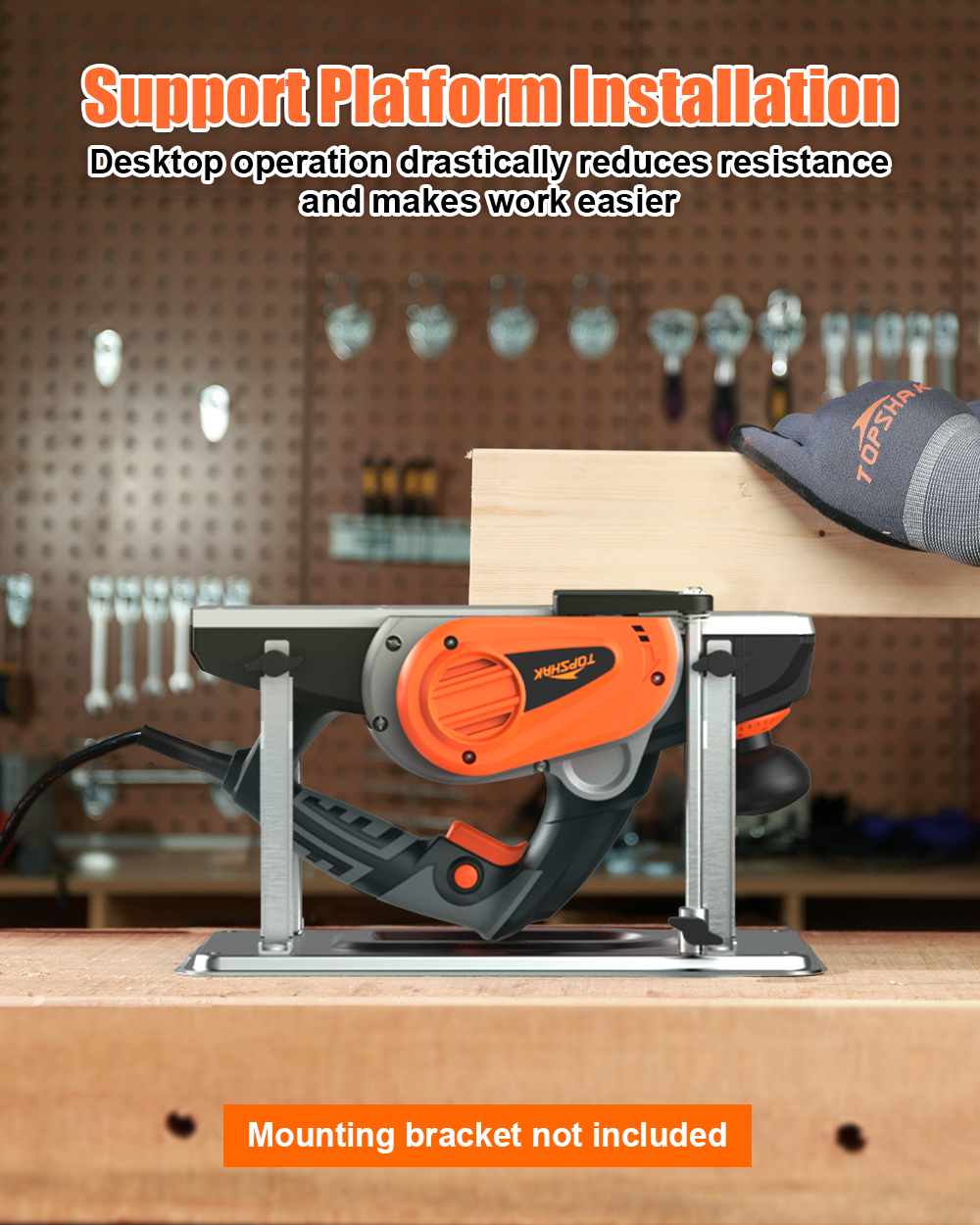 TOPSHAK-TS-EP3-1200W-10-Amp-Electric-Corded-Hand-Planer-4-38-Inch-Woodworking-Cutting-Machine-1911559-3