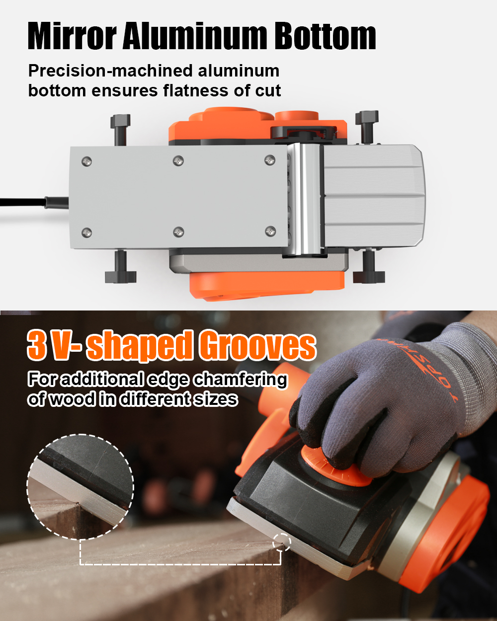 TOPSHAK-TS-EP3-1200W-10-Amp-Electric-Corded-Hand-Planer-4-38-Inch-Woodworking-Cutting-Machine-1911559-5