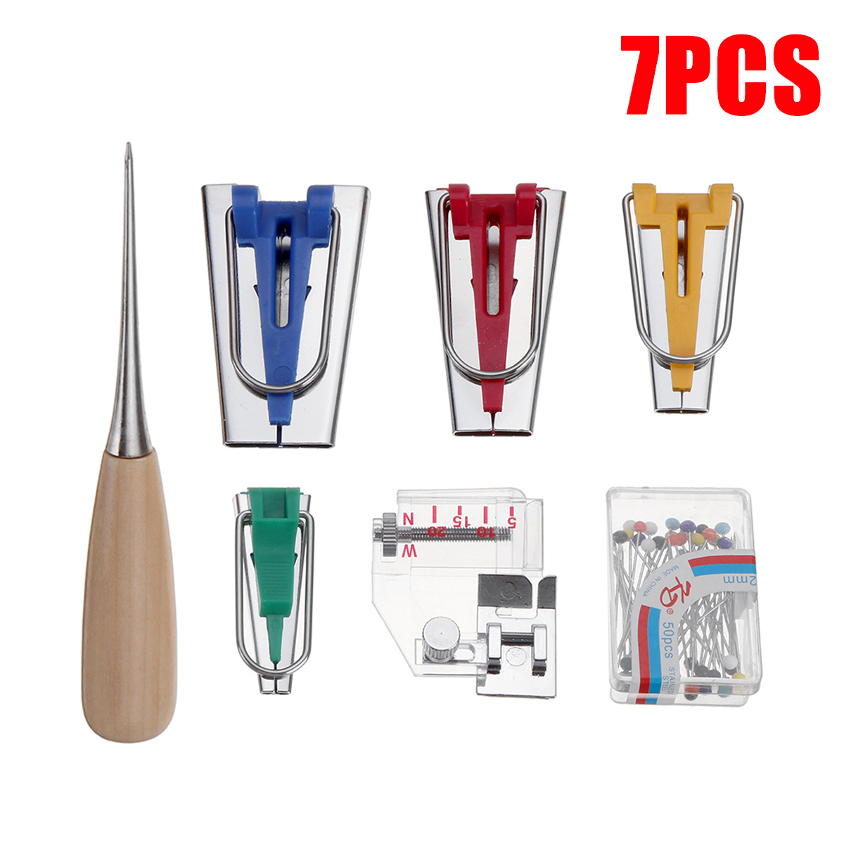 Tape-Maker-Bias-Binder-Foot-Awl-Ball-Pin-Set-Binding-Quilting-Sewing-Replacement-1721587-3