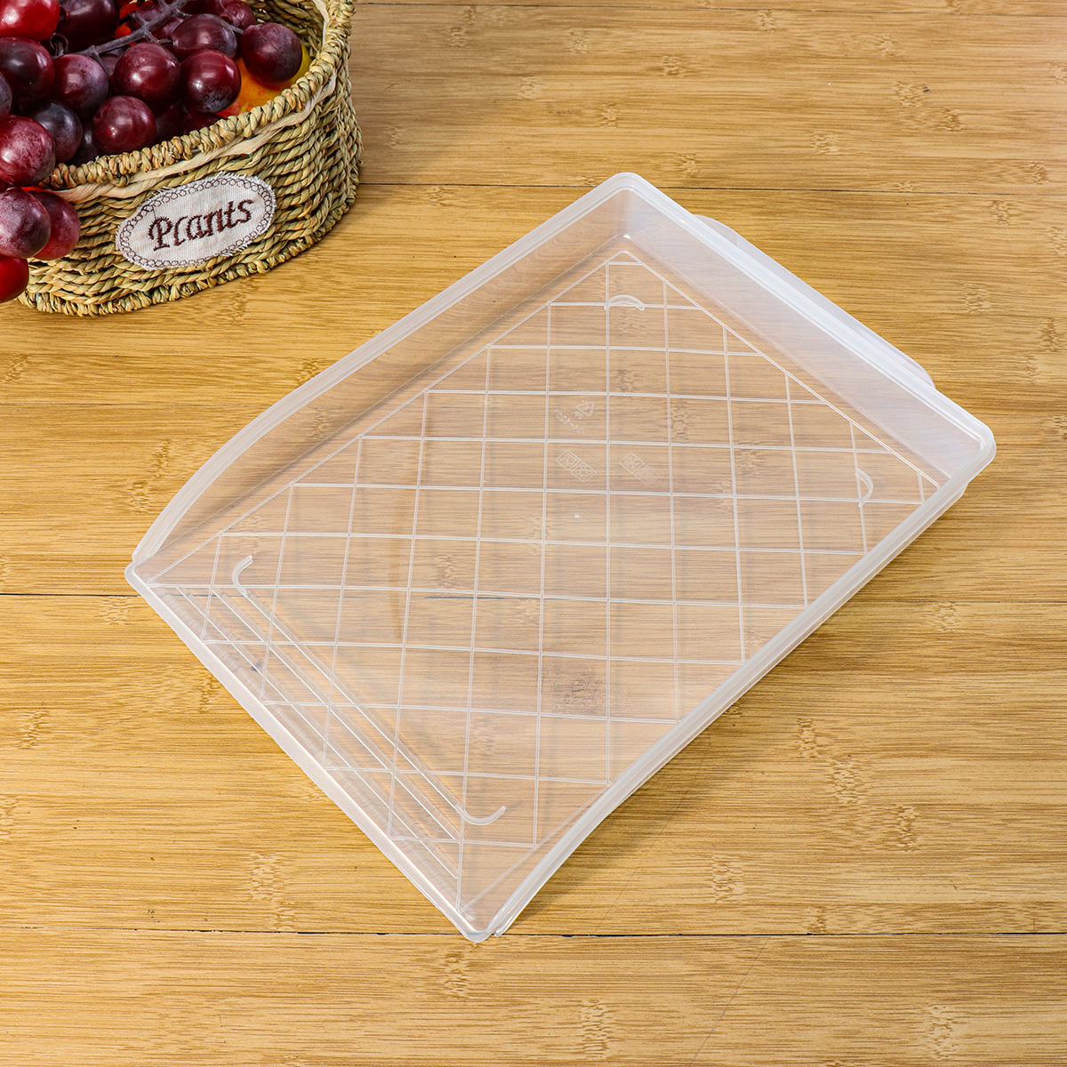Transparent-Refrigerator-Dumpling-Kitchen-Storage-Box-Food-Rack-Case-Organizer-with-Cover-1607024-5
