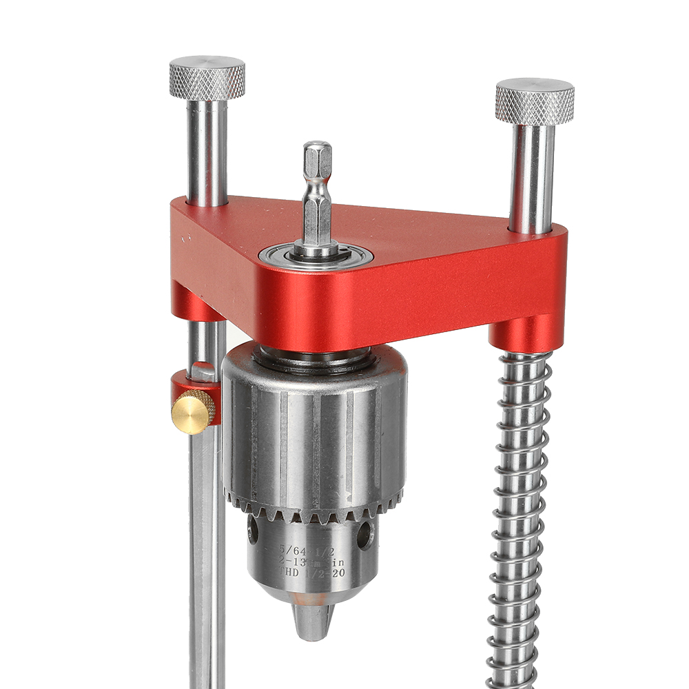 Upgraded-All-Aluminum-Alloy-Adjustable-Woodworking-Drill-Locator-Guide-With-8pcs-Extension-Rods-Flip-1907943-9