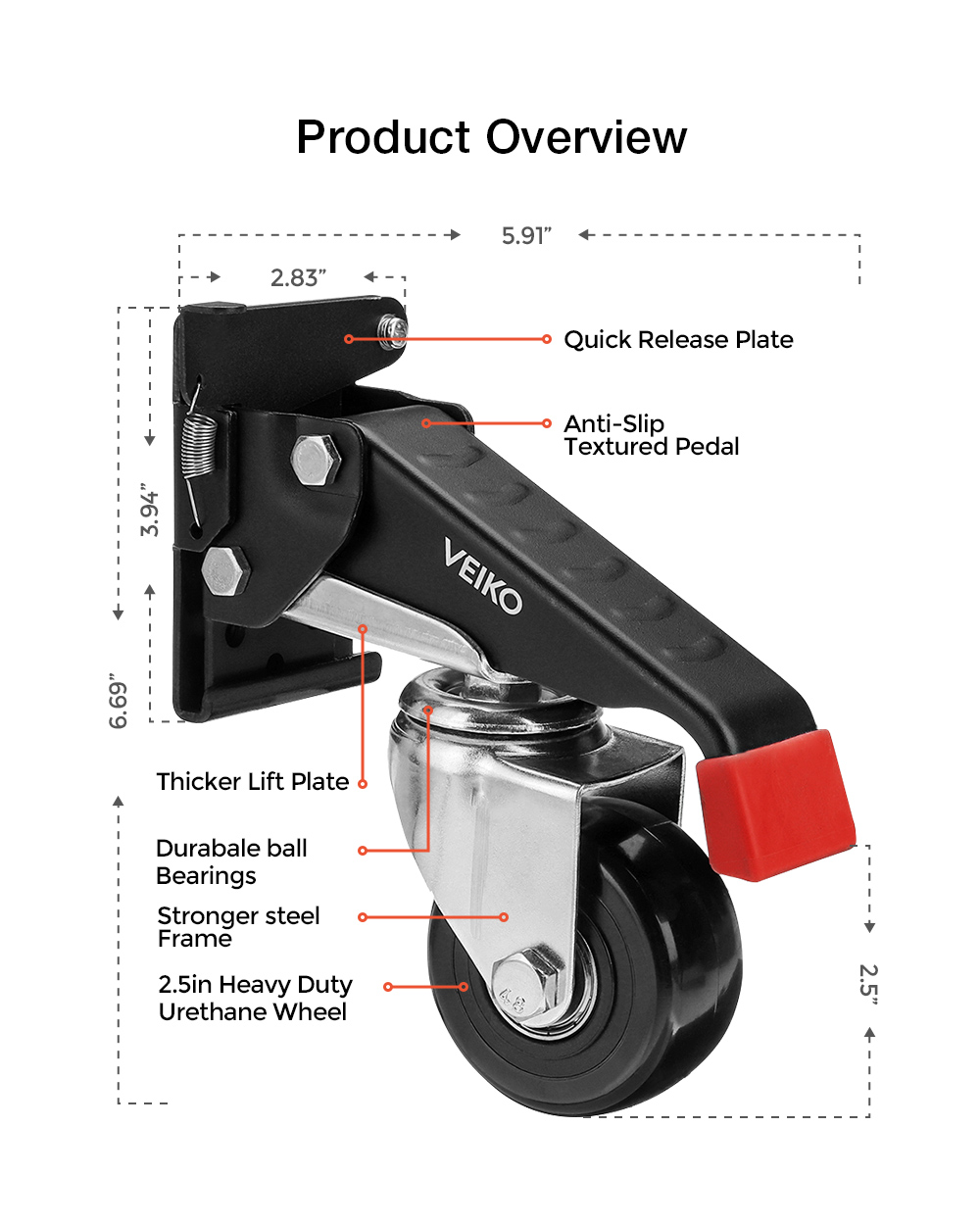 VEIKO-4PCS-Quick-Change-Workbench-Casters-Kit-Heavy-Duty-Retractable-Workbench-Casters-Wheels-660Lbs-1897937-7