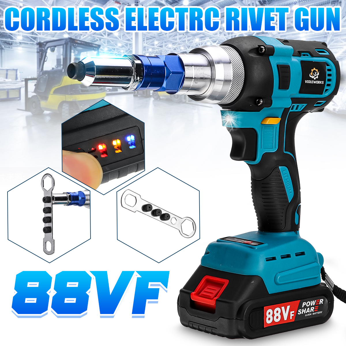 VIOLEWORKS-88VF-140Nm-Electric-Nail-Guns-Brushess-Cordless-Rivet-Riveter-Automatic-Riveting-Guns-Bli-1904972-2