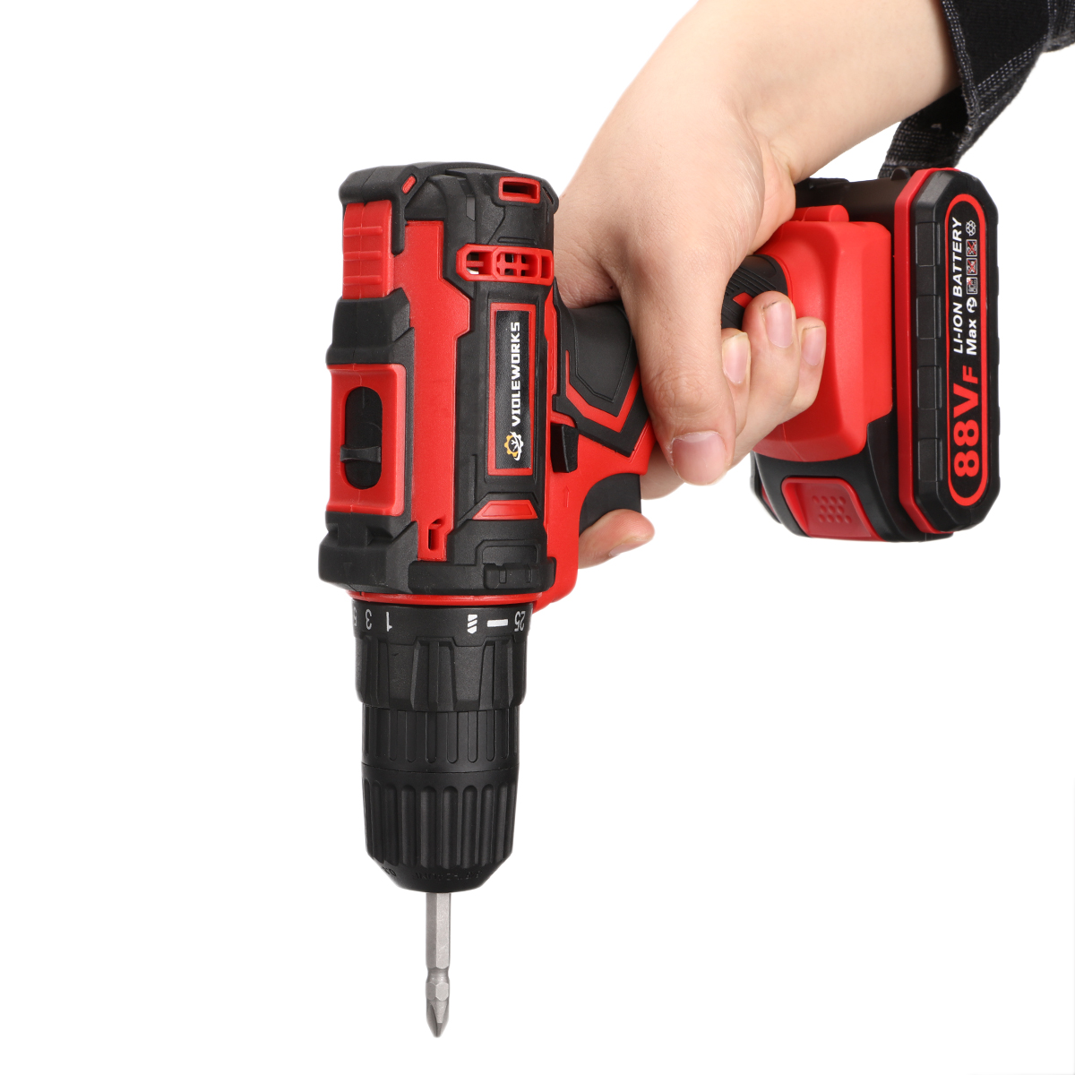 Violeworks-88VF-6000mAh-Cordless-Electric-Drill-Screwdriver--30Pcs-Accessories--12Pcs-Battery-1852201-9