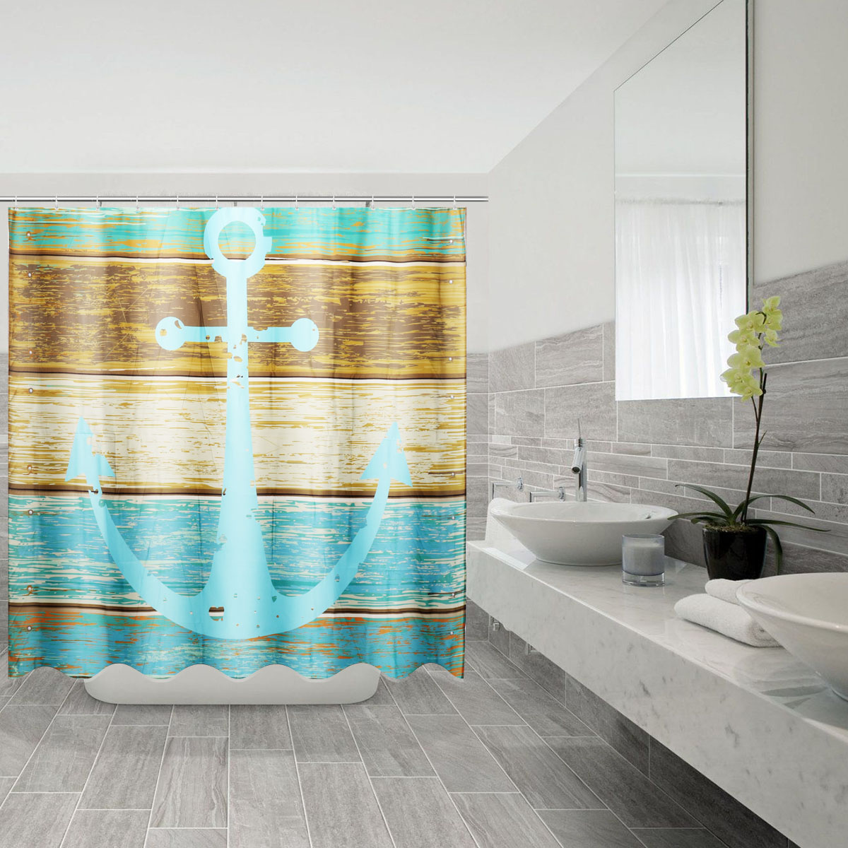 Waterproof-Rustic-Wood-Nautical-Shower-Curtain-Bathroom-Accessories-with-12-Hooks-1640100-2