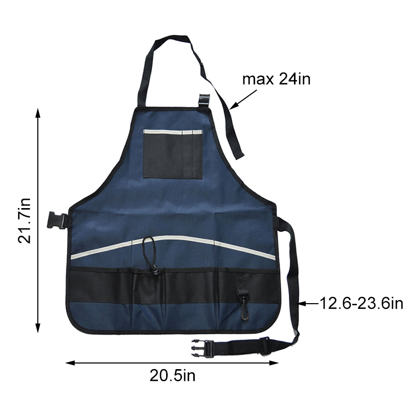 Waxed-Canvas-Work-Apron-Waterproof-Pockets-Garden-Kitchen-Tool-Woodworking-Cloth-1764292-7