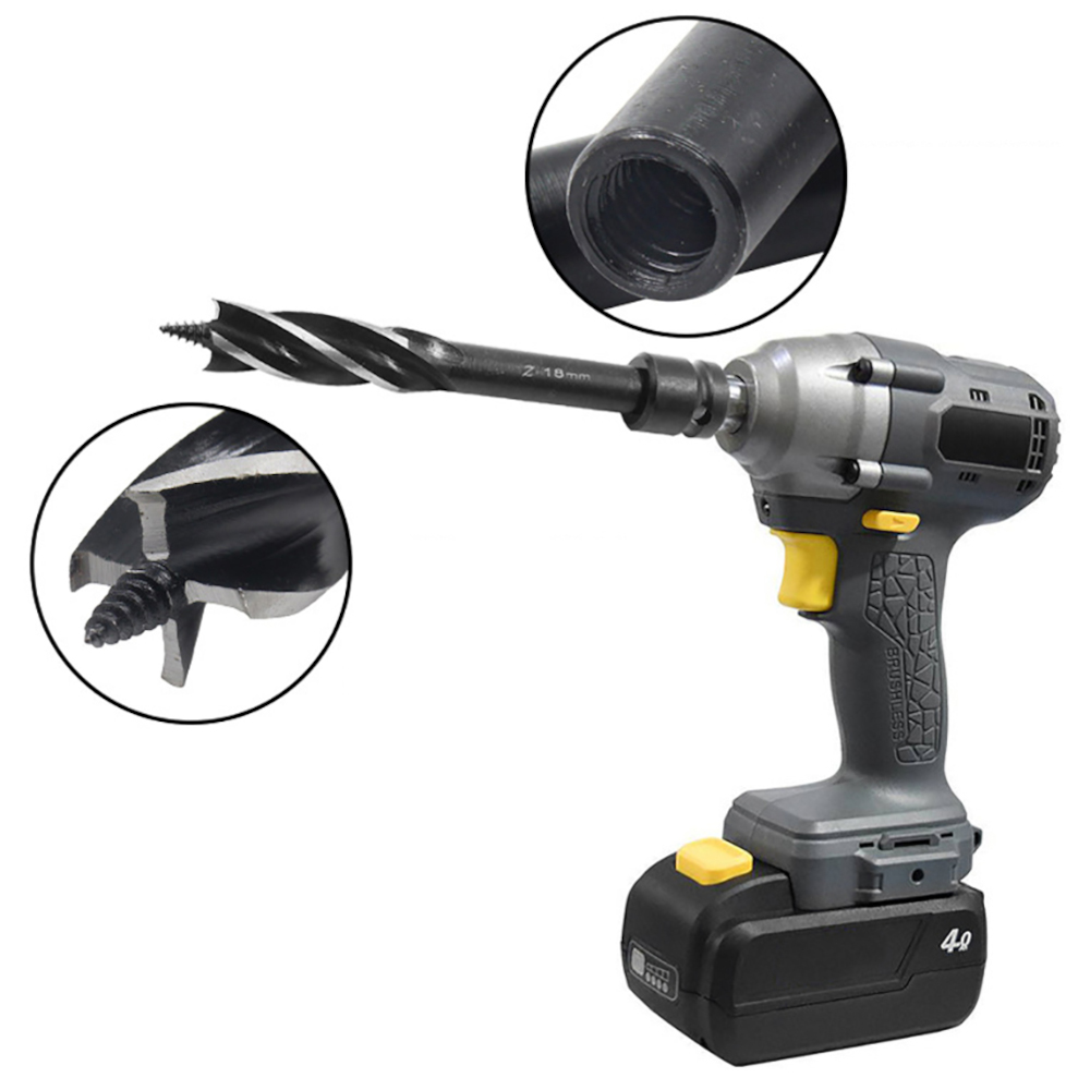 Woodworking-Support-Point-Drill-Bits-Kit-Electric-Wrench-HexagonalFour-Slot-Shank-Tapper-Deep-Hole-D-1760004-1