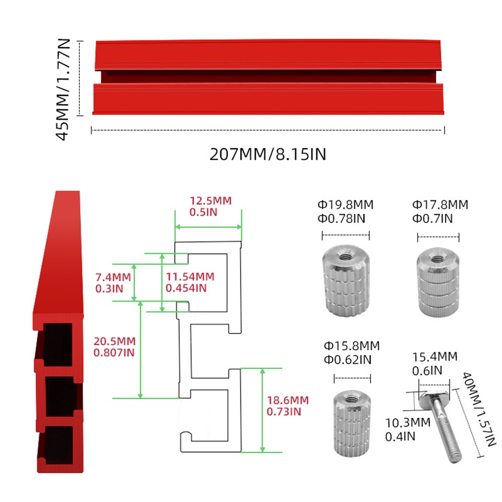 XIUYI-2pcs-158178198mm-Aluminum-Alloy-Workbench-Planing-Stop-Board-Woodworking-Baffle-Limit-Block-fo-1893633-4