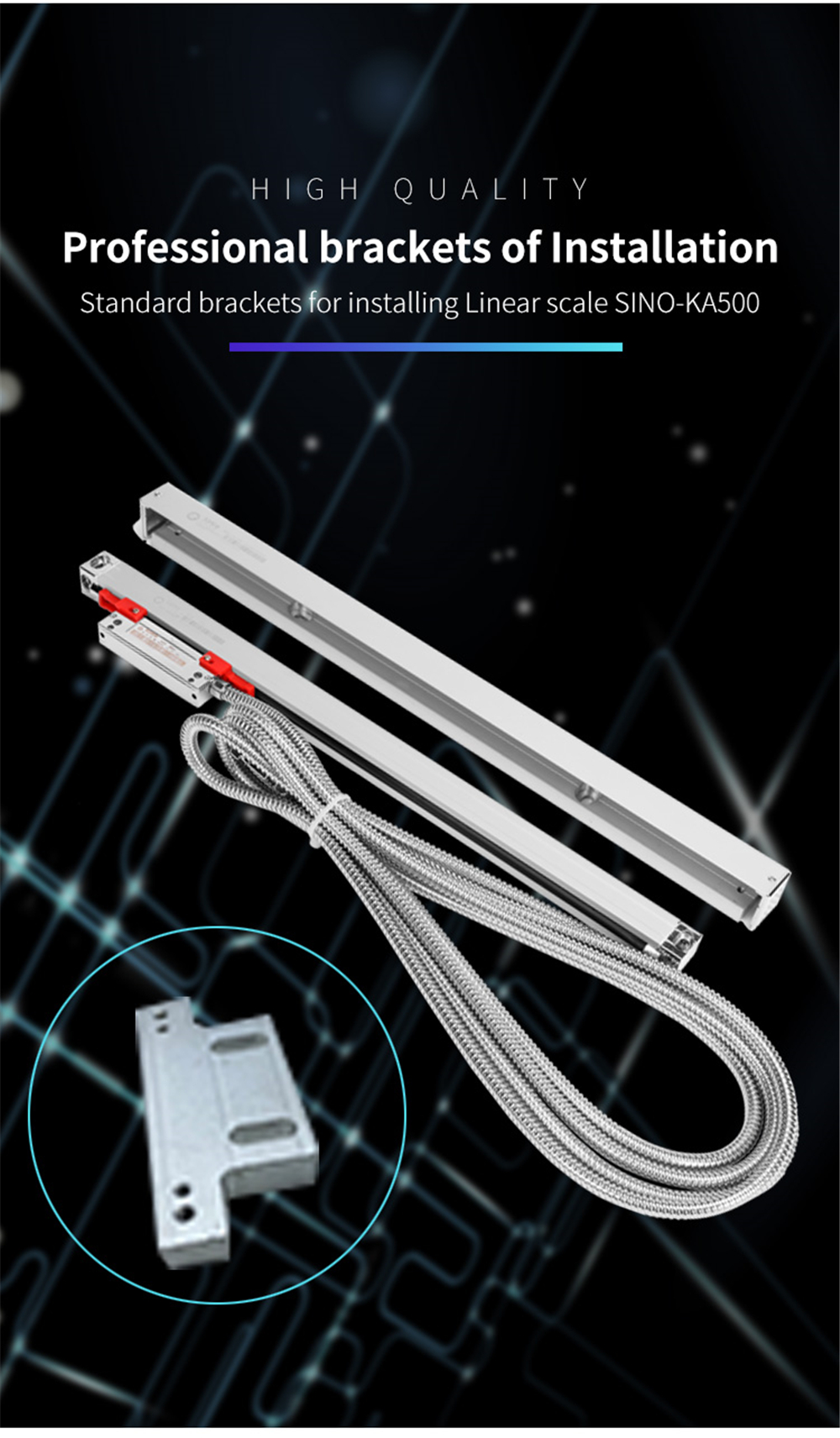 YIHAOGD-KA500-5mum-TTL-70-520mm-Electronic-Linear-Scale-Encoders-Lathe-Tool-for-23-Axis-Grating-CNC--1825682-2
