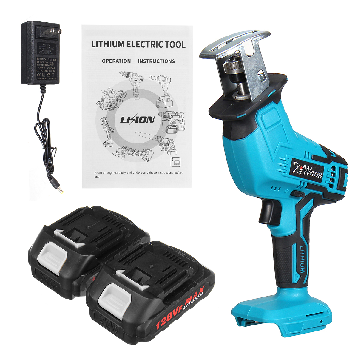 kiwarm-128VF-Cordless-Electric-Saber-Saw-Reciprocating-Blade-Saw-With-18V-Battery-Rechargeable-Wood--1945753-11