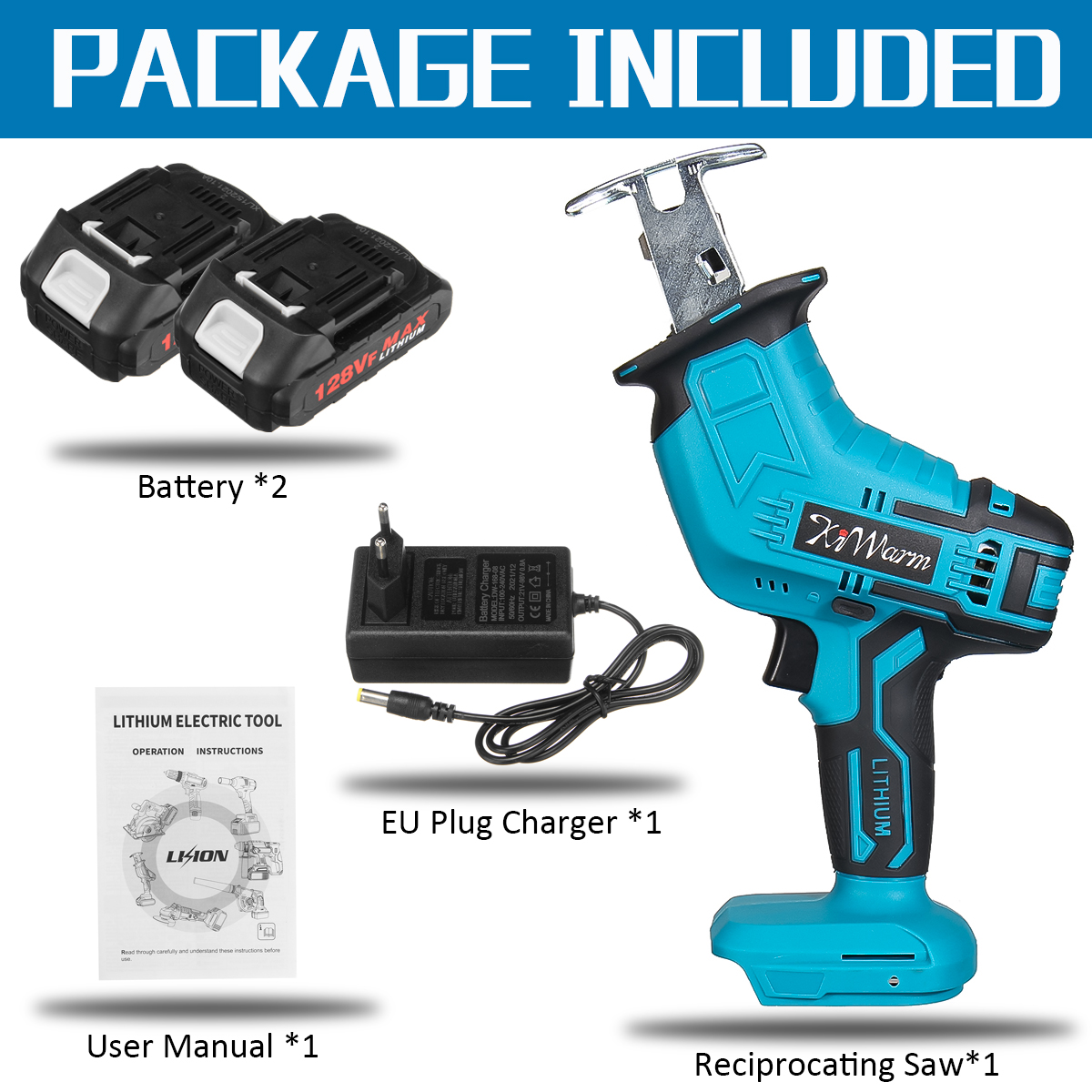 kiwarm-128VF-Cordless-Electric-Saber-Saw-Reciprocating-Blade-Saw-With-18V-Battery-Rechargeable-Wood--1945753-14