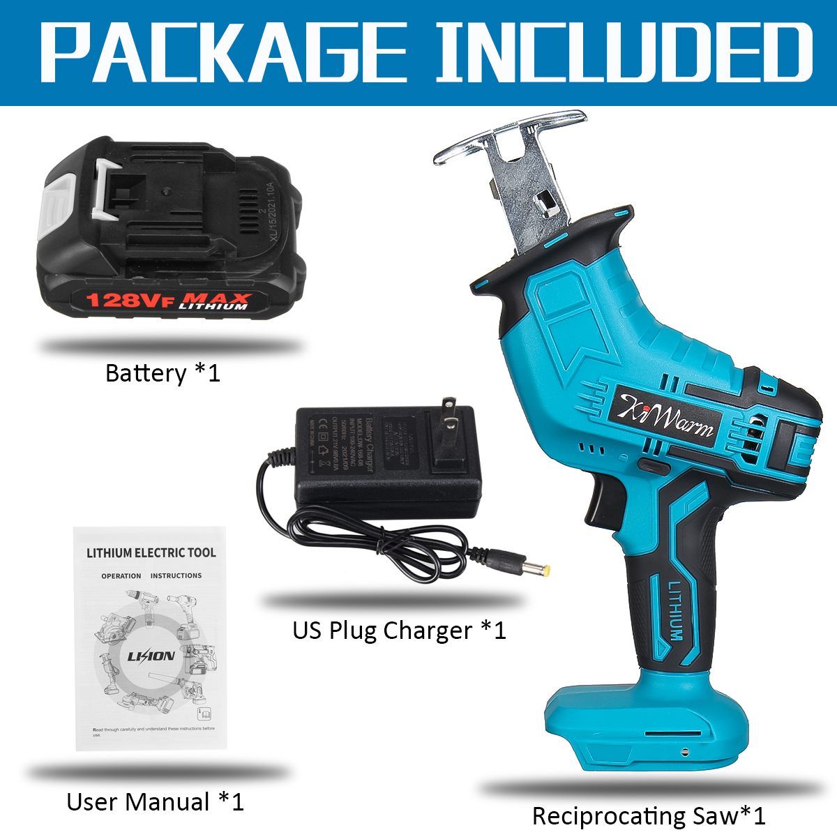 kiwarm-128VF-Cordless-Electric-Saber-Saw-Reciprocating-Blade-Saw-With-18V-Battery-Rechargeable-Wood--1945753-15
