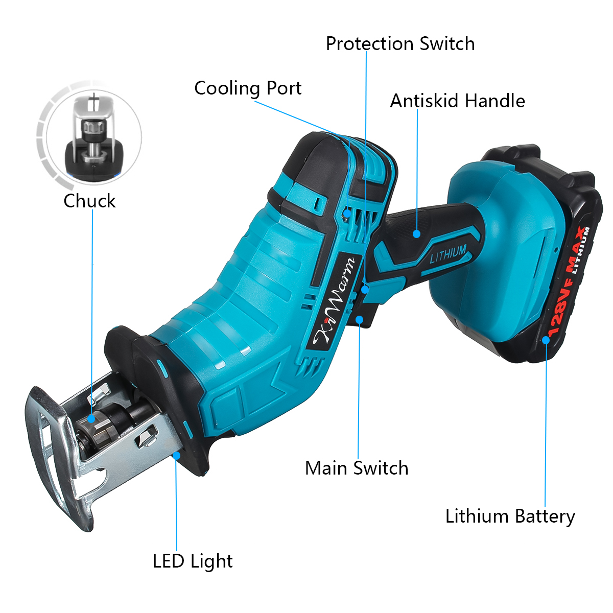 kiwarm-128VF-Cordless-Electric-Saber-Saw-Reciprocating-Blade-Saw-With-18V-Battery-Rechargeable-Wood--1945753-5