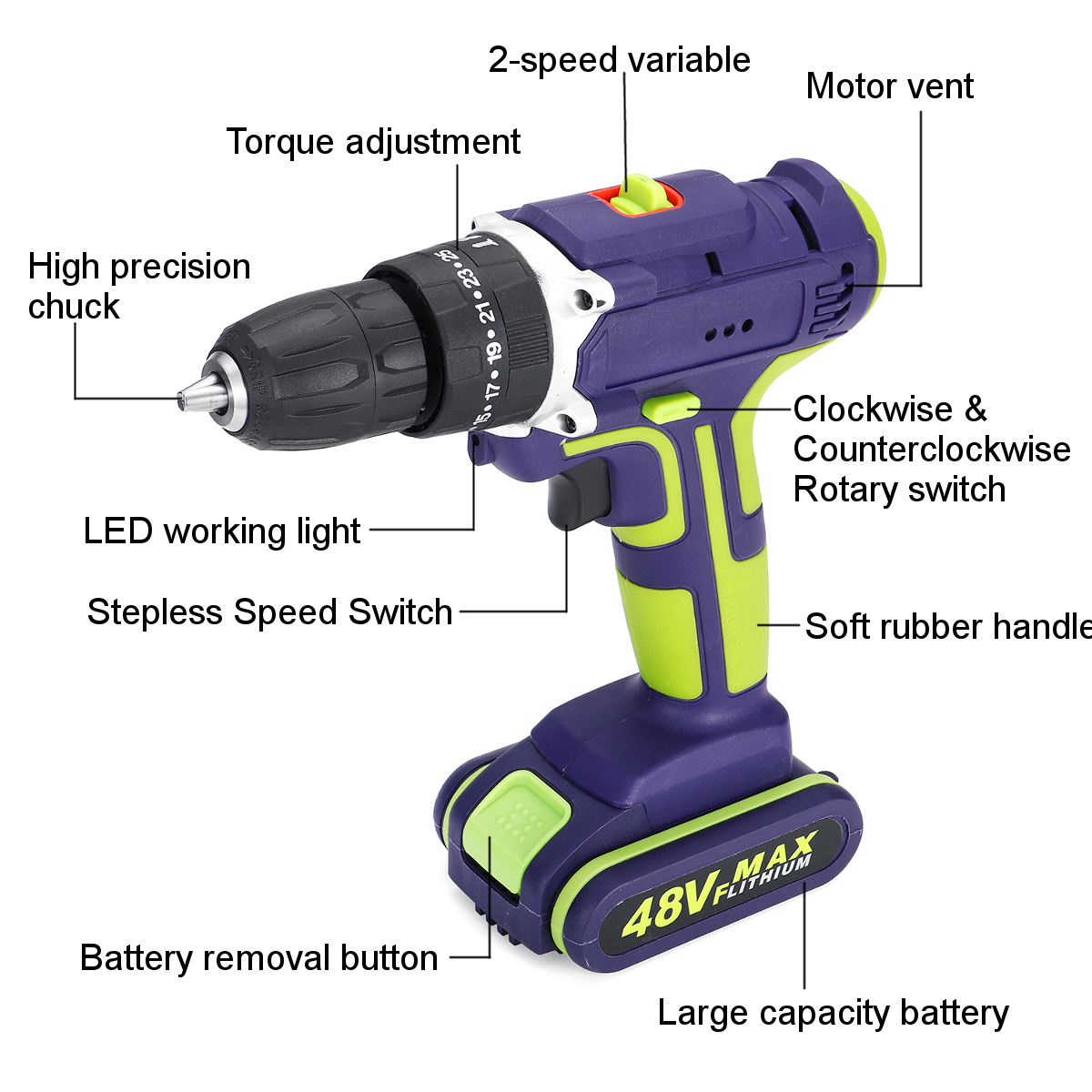 100-240V-50Nm-3-In-1-Electric-Hammer-Drill-Cordless-Drill-Double-Speed-Power-Drills-1809843-3