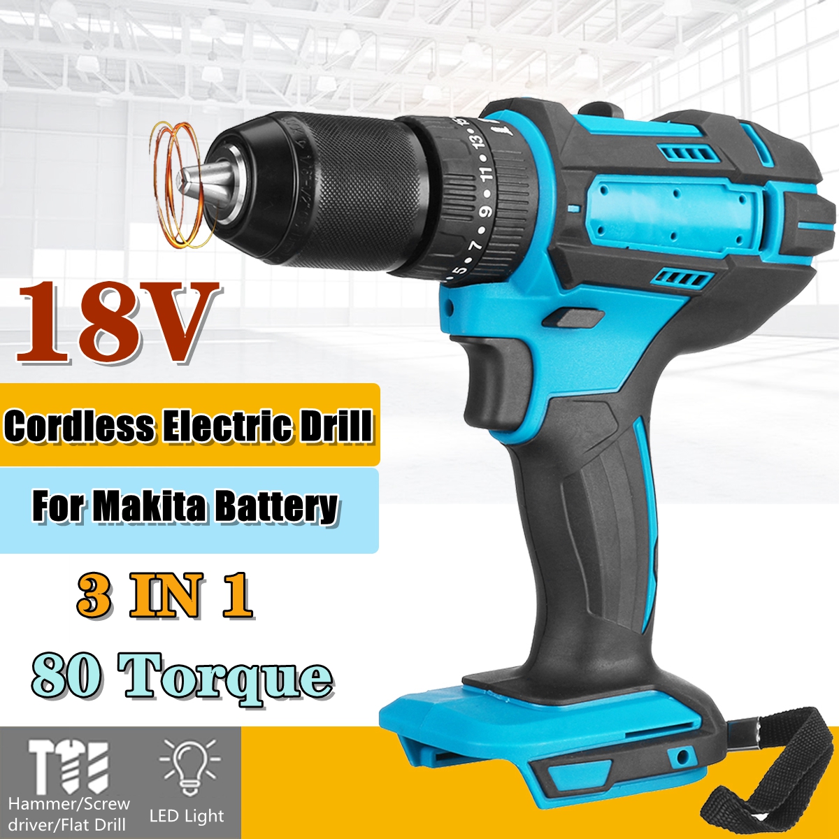 18V-Cordless-Electric-Drill-Driver-Impact-Torque-For-MakitaPower-Tool-1695066-2