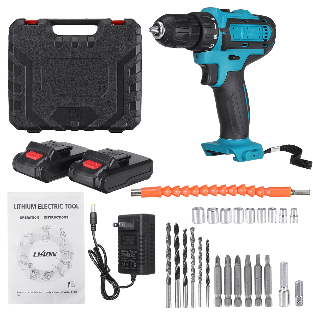 2000rpm-38Nm-21V-Lithium-Electric-Impact-Hammer-Drill-Wood-Drilling-Screwdrivers-with-Battery-1943477-14