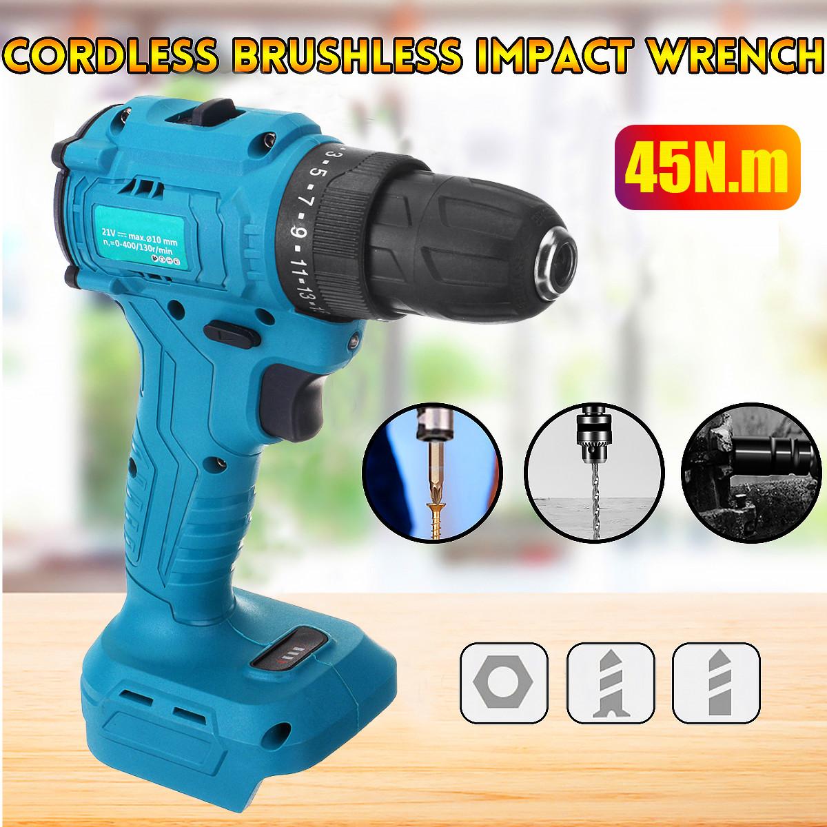 25-Torque-2-Speeds-Brushless-Cordless-Electric-Drill-Impact-Wrench-For-21V-Battery-1755849-2