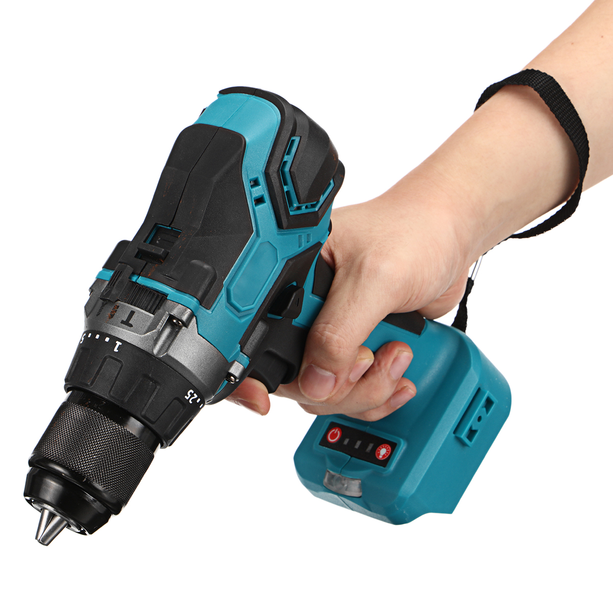 3-IN-1-Brushless-Electric-Hammer-Drill-Screwdriver-13mm-253-Torque-Cordless-Impact-Drill-For-Makita--1861682-7