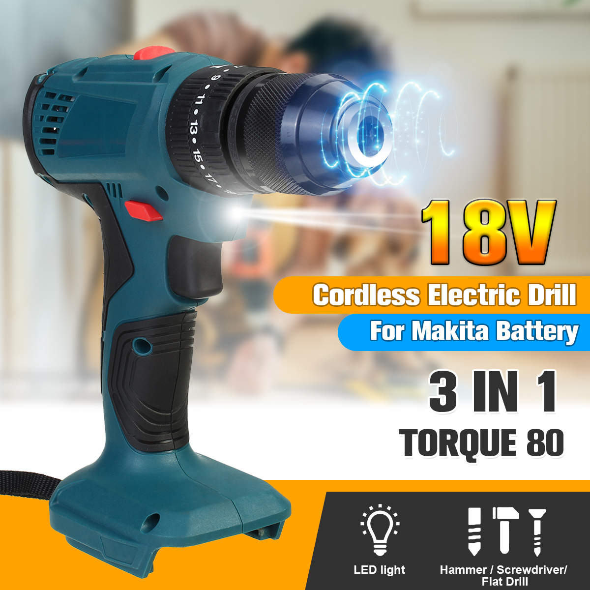3-In-1-Cordless-Rechargeable-Electric-Screwdriver-Impact-Drill-10mm-for-18V-Makita-Battery-1704029-2