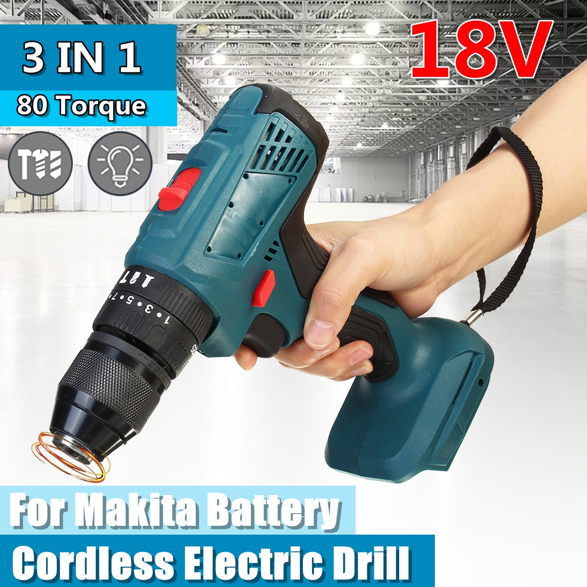 3-In-1-Cordless-Rechargeable-Electric-Screwdriver-Impact-Drill-10mm-for-18V-Makita-Battery-1704029-4