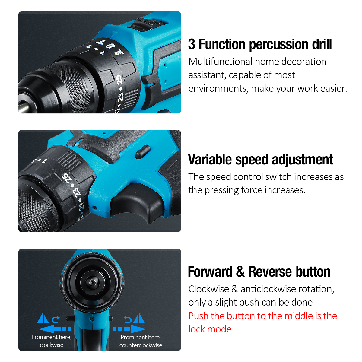 3-In-1-Electric-Drill-Screwdriver-Dual-Speed-Cordless-Drill-Tool-for-Makita-Battery-1797389-13