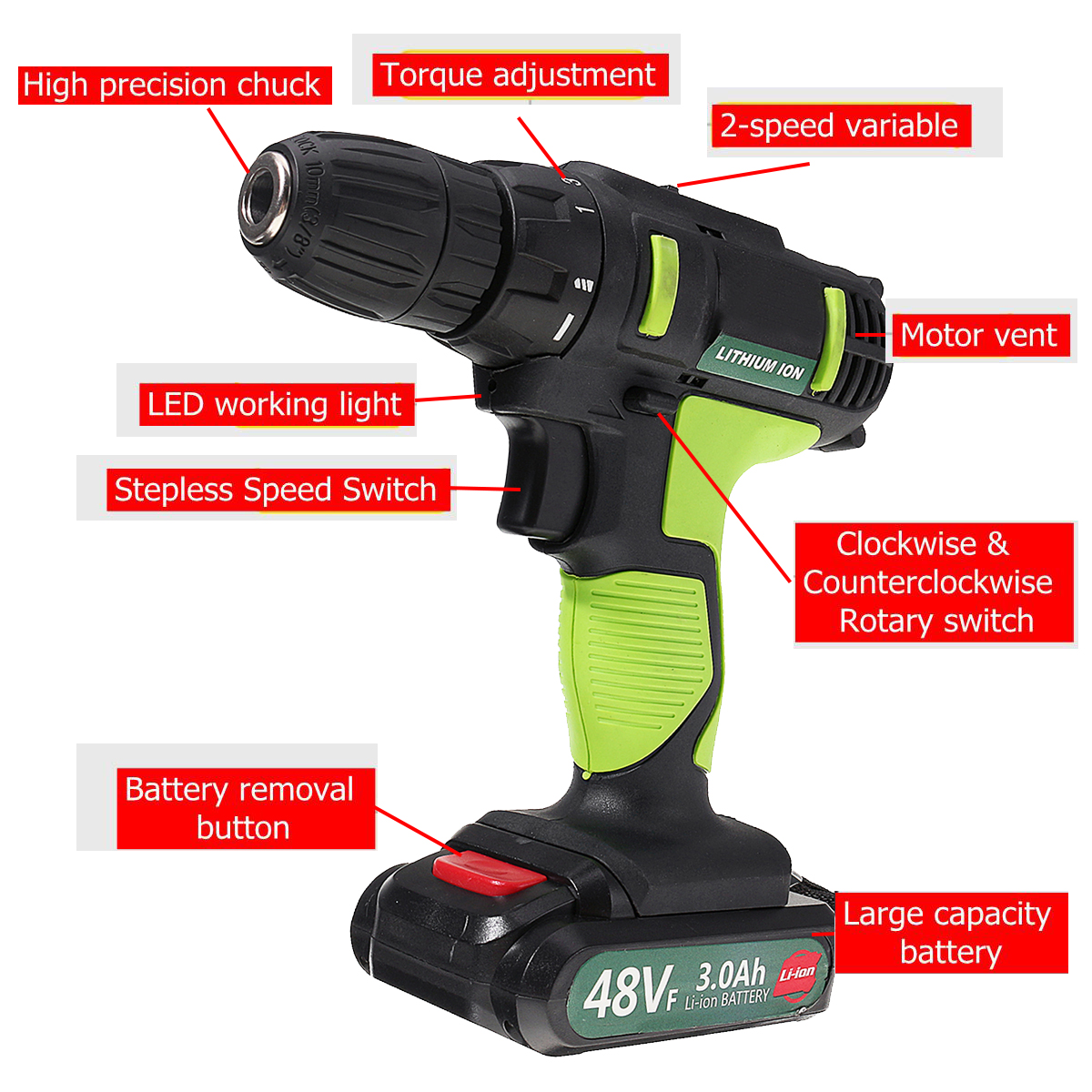 48VF-Cordless-Impact-Lithium-Electric-Drill-2-Speed-Electric-Hand-Drill-LED-lighting-12Pcs-Large-Cap-1555381-2