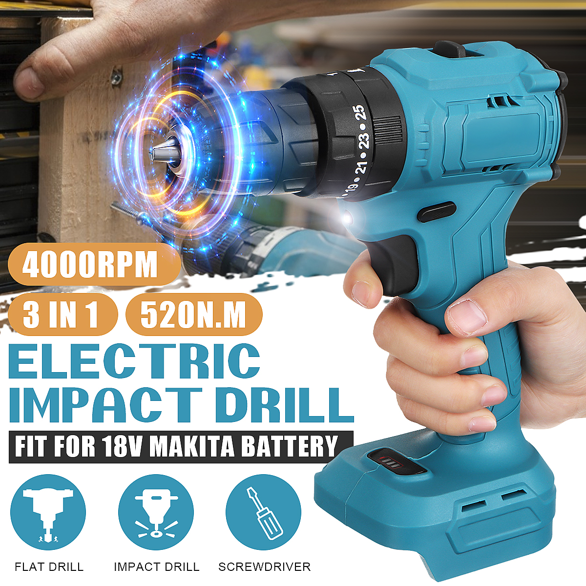 520Nm-Brushless-Cordless-38-Electric-Impact-Drill-Driver-Replacement-for-Makita-18V-Battery-1733295-2