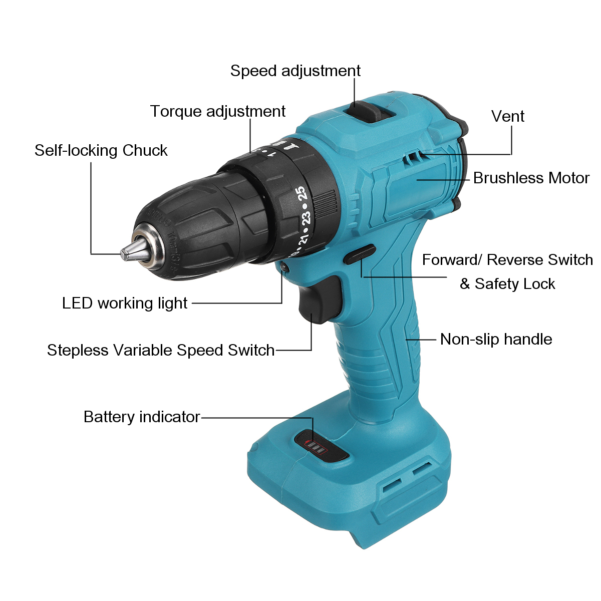 520Nm-Brushless-Cordless-38-Electric-Impact-Drill-Driver-Replacement-for-Makita-18V-Battery-1733295-12