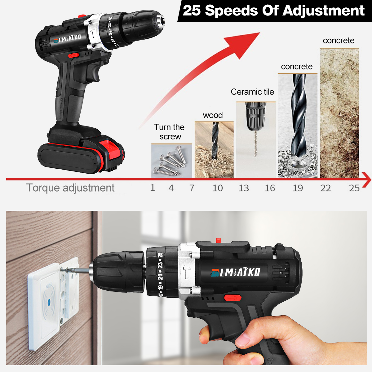 BLMIATKO-48VF-Cordless-Electric-Drill-25-Speeds-Torque-Power-Impact-Drill-W-12pcs-Battery-1767984-14