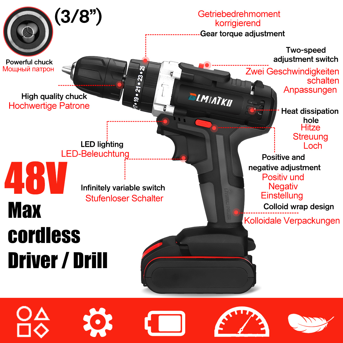 BLMIATKO-48VF-Cordless-Electric-Drill-25-Speeds-Torque-Power-Impact-Drill-W-12pcs-Battery-1767984-3