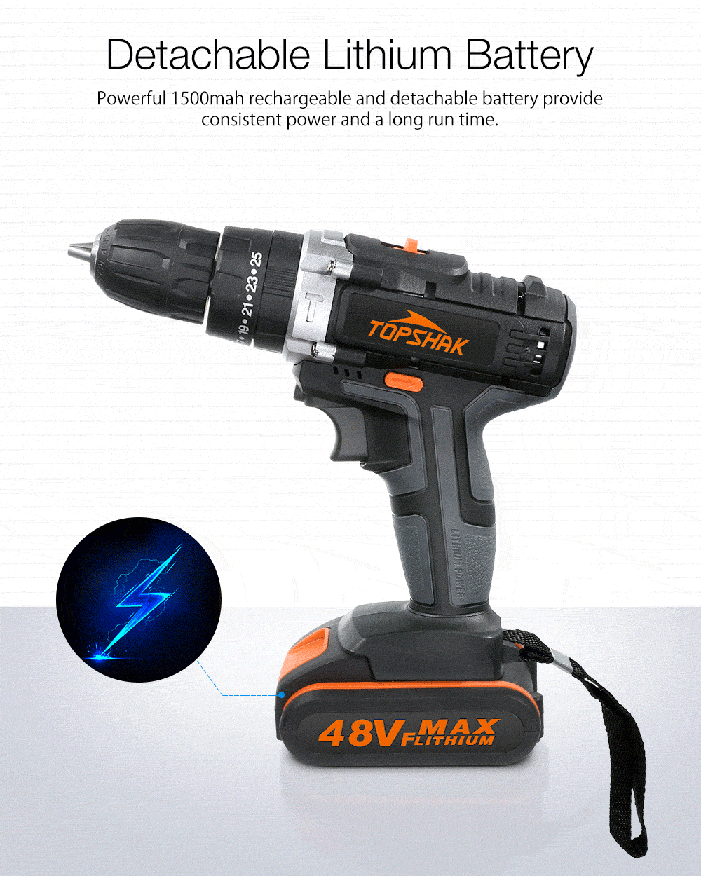 Topshak-TS-ED1-Cordless-Electric-Impact-Drill-Rechargeable-2-Speeds-Drill-Screwdriver-W-1-or-2-Li-io-1523051-5