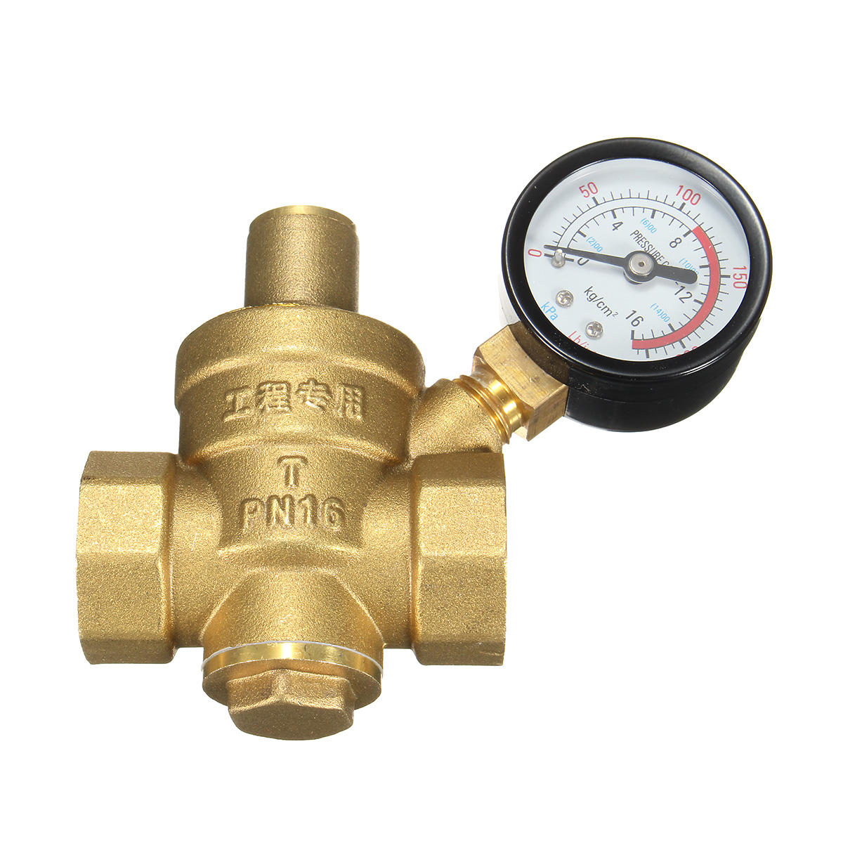 DN20-NPT-34quot-Adjustable-Brass-Water-Pressure-Regulator-Reducer-with-Gauge-Meter-1135674-4